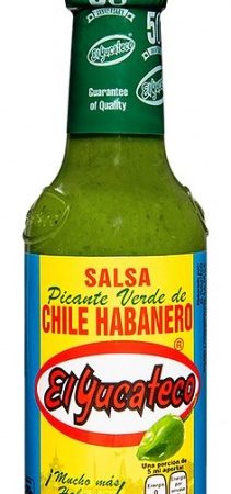 SALSA  PICANTE VERDE DE CHILE HABANERO 120 ML EL YUCATECO