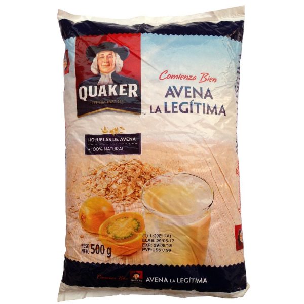 Avena la Legitima Quaker 500 Grs