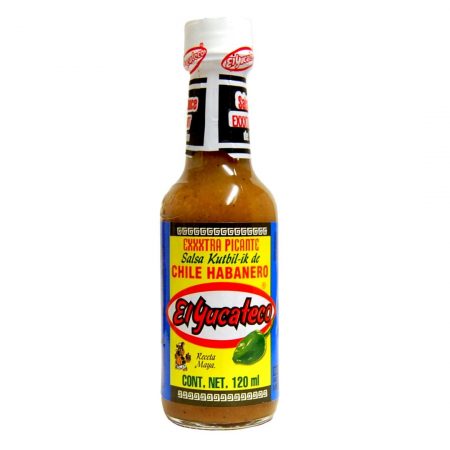 SALSA EXTRA PICANTE KUTBIL-IK CHILE HABANERO EL YUCATECO 120 ML