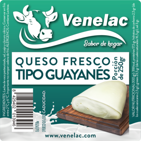 Queso Guayanes Venelac 250 Grs