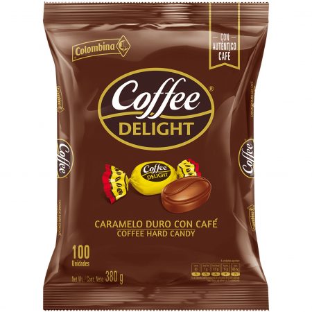 Bolsa de Caramelo Duro con Cafe 100 Unidades Coffe Delight