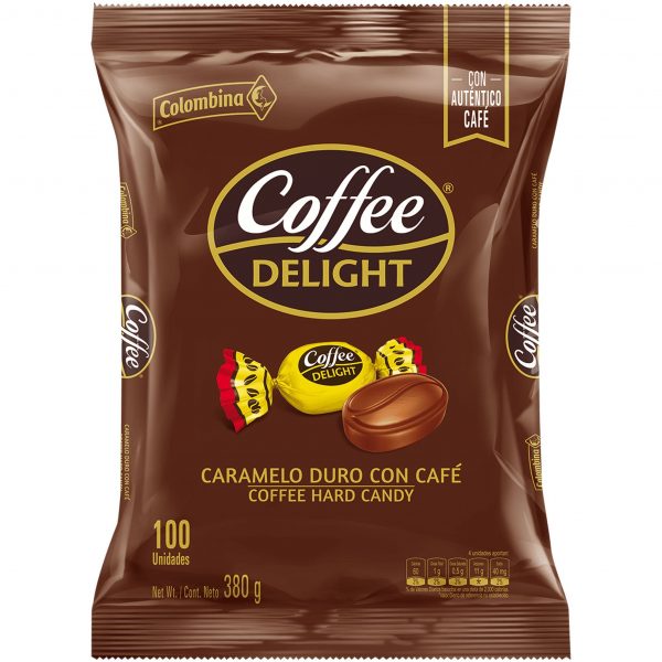 Bolsa de Caramelo Duro con Cafe 100 Unidades Coffe Delight