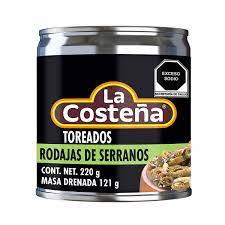 Serranos Toreados 220 Grs La Costeña