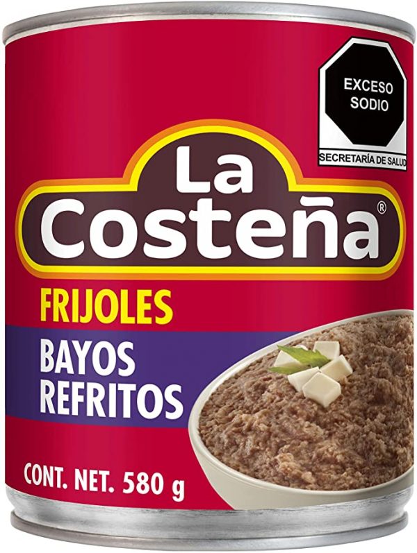 Frijoles Bayos Refritos La Costeña 580 Grs