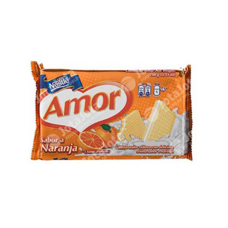 Galleta wafer amor naranja 100 grs