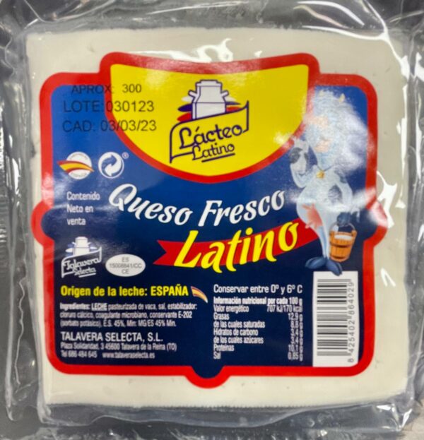 Queso Fresco Latino Pequeño 300 grs