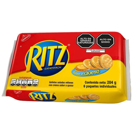 Galletas Ritz Sabor a Queso Paquete de 6 unidades