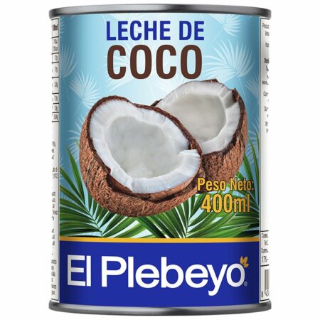 Leche de Coco El Plebeyo Lata 400 ml