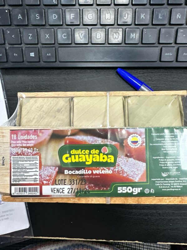 Bocadillo de Guayaba Veleño 550 grs 18 unidades
